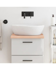 Comptoir de salle de bain 40x50x(2-4)cm bois massif non traité | Mobilier & Déco