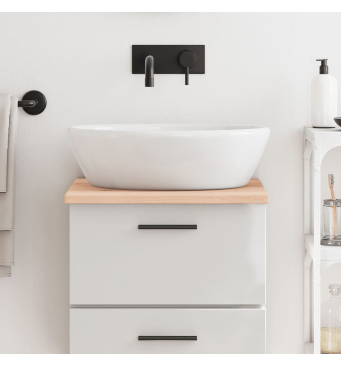 Comptoir de salle de bain 40x50x2 cm bois massif non traité | Mobilier & Déco