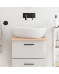 Comptoir de salle de bain 40x50x2 cm bois massif non traité | Mobilier & Déco