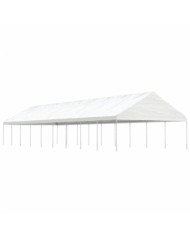 Belvédère avec toit blanc 20,07x5,88x3,75 m polyéthylène | Mobilier & Déco