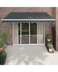 Auvent rétractable automatique anthracite 3,5x2,5 m | Mobilier & Déco