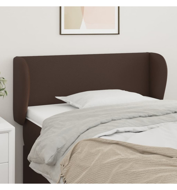 Tête de lit avec oreilles Marron 83x23x78/88 cm Similicuir | Mobilier & Déco