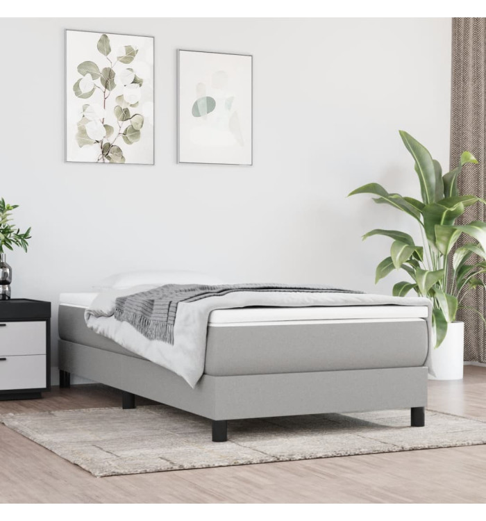Matelas de lit à ressorts ensachés Gris clair 90x200x20cm Tissu | Mobilier & Déco
