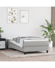 Matelas de lit à ressorts ensachés Gris clair 90x200x20cm Tissu | Mobilier & Déco