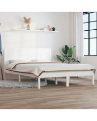 Cadre de lit sans matelas blanc 120x200 cm bois de pin massif | Mobilier & Déco