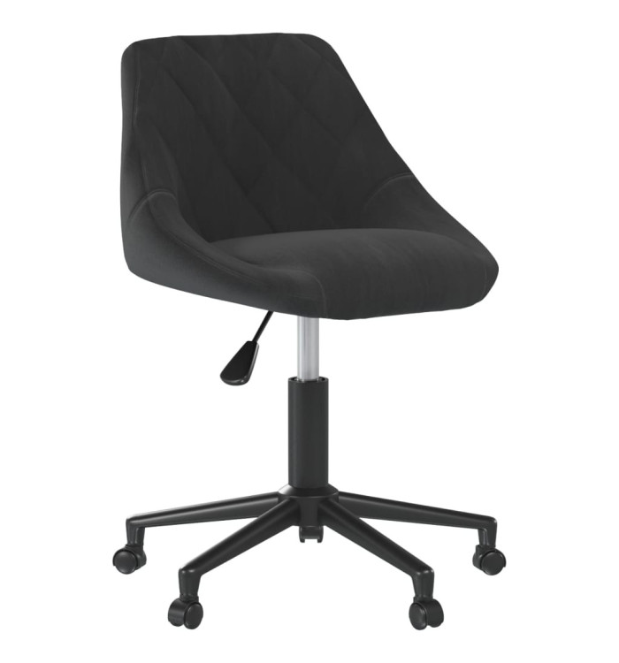 Chaise pivotante de salle à manger Noir Velours | Mobilier & Déco