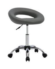 Chaise pivotante de salle à manger Gris Similicuir | Mobilier & Déco