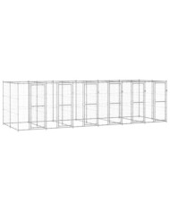 Chenil extérieur Acier galvanisé 14,52 m² | Mobilier & Déco