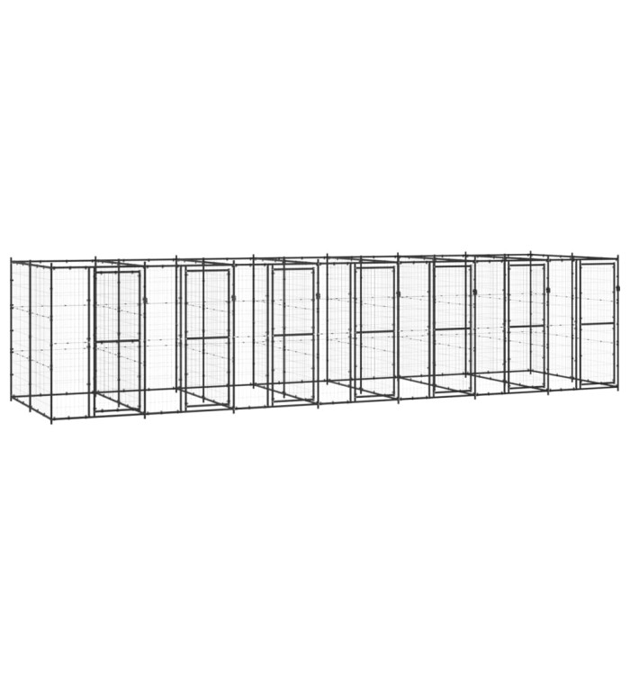 Chenil extérieur Acier 16,94 m² | Mobilier & Déco