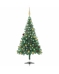 Arbre de Noël artificiel pré-éclairé/boules 180 cm 564 branches | Mobilier & Déco