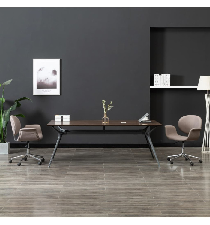 Chaise pivotante de bureau Taupe Tissu | Mobilier & Déco