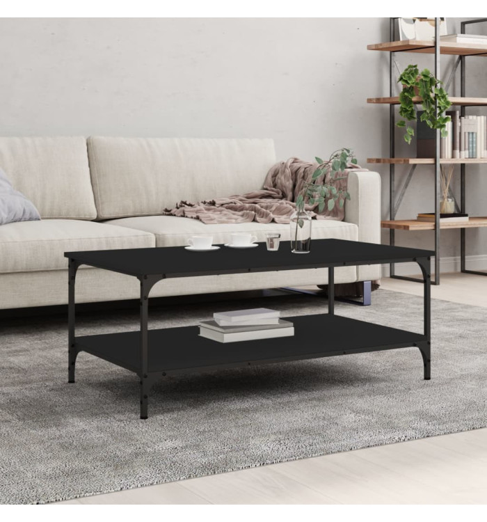 Table basse noir 100x55x40 cm bois d'ingénierie | Mobilier & Déco