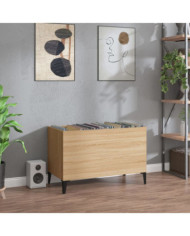 Armoire à disques chêne sonoma 74,5x38x48 cm bois d'ingénierie | Mobilier & Déco