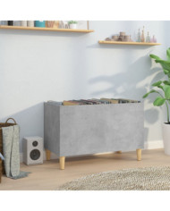 Armoire à disques gris béton 74,5x38x48 cm bois d'ingénierie | Mobilier & Déco