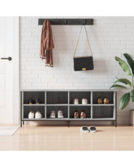 Armoire à chaussures sonoma gris 131x35x50 cm bois d'ingénierie | Mobilier & Déco