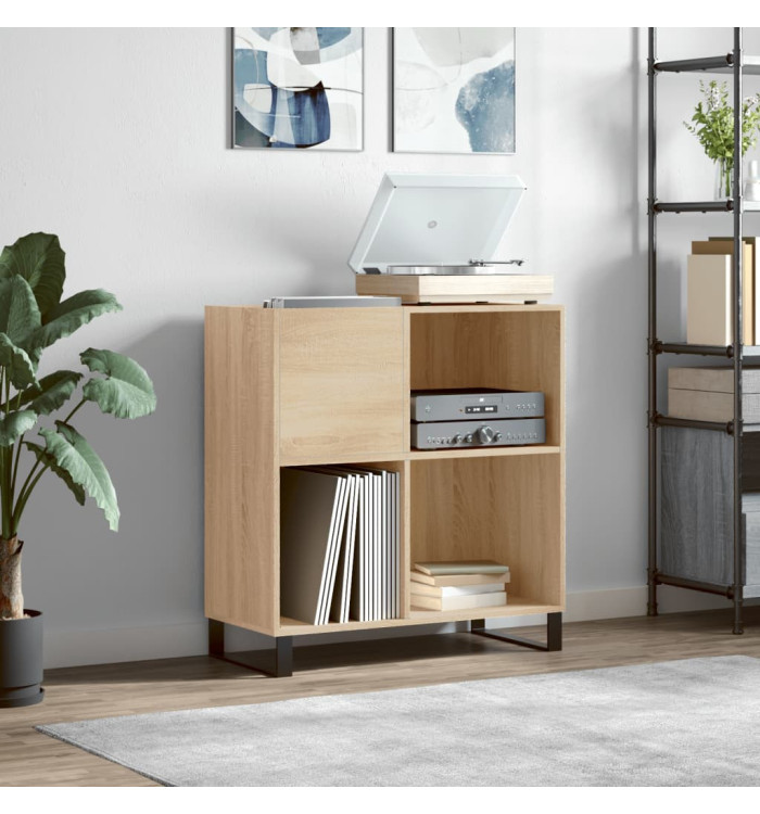 Armoire à disques chêne sonoma 84,5x38x89 cm bois d'ingénierie | Mobilier & Déco
