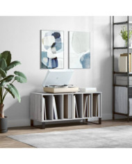 Armoire à disques sonoma gris 100x38x48 cm bois d'ingénierie | Mobilier & Déco