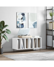 Armoire à disques blanc 100x38x48 cm bois d'ingénierie | Mobilier & Déco