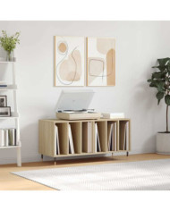 Armoire à disques chêne sonoma 100x38x48 cm bois d'ingénierie | Mobilier & Déco