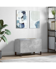 Armoire à disques gris béton 74,5x38x48 cm bois d'ingénierie | Mobilier & Déco