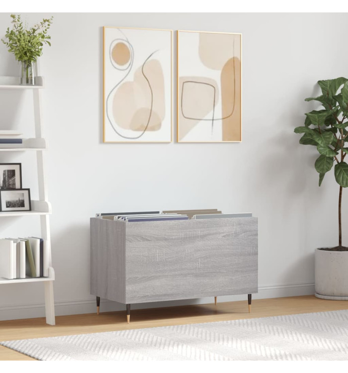Armoire à disques sonoma gris 74,5x38x48 cm bois d'ingénierie | Mobilier & Déco