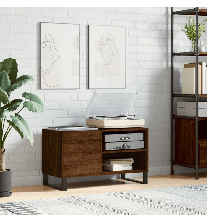 Armoire à disques chêne marron 85x38x48 cm bois d'ingénierie | Mobilier & Déco