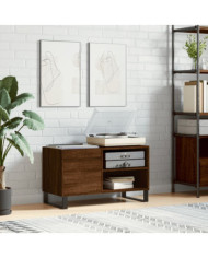 Armoire à disques chêne marron 85x38x48 cm bois d'ingénierie | Mobilier & Déco
