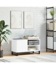 Armoire à disques blanc 85x38x48 cm bois d'ingénierie | Mobilier & Déco