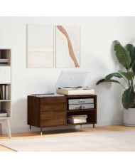 Armoire à disques chêne marron 85x38x48 cm bois d'ingénierie | Mobilier & Déco