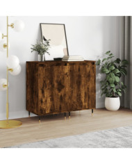 Buffets 2 pcs chêne fumé 40x35x70 cm bois d'ingénierie | Mobilier & Déco