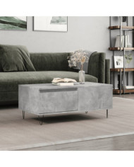 Table basse Gris béton 90x50x36,5 cm Bois d'ingénierie | Mobilier & Déco