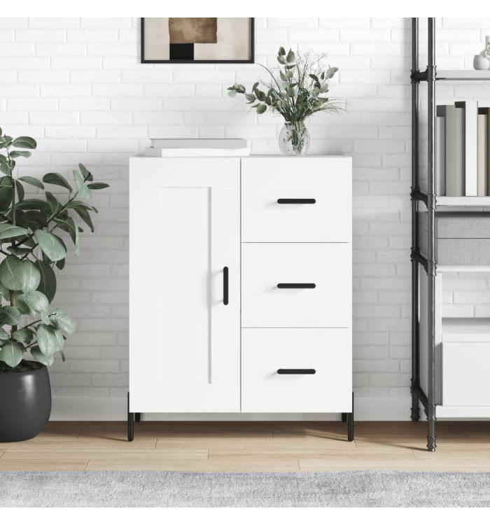 Buffet blanc 69,5x34x90 cm bois d'ingénierie | Mobilier & Déco