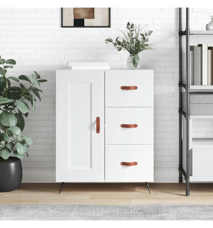 Buffet blanc 69,5x34x90 cm bois d'ingénierie | Mobilier & Déco