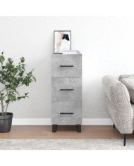Buffet Gris béton 34,5x34x90 cm Bois d'ingénierie | Mobilier & Déco