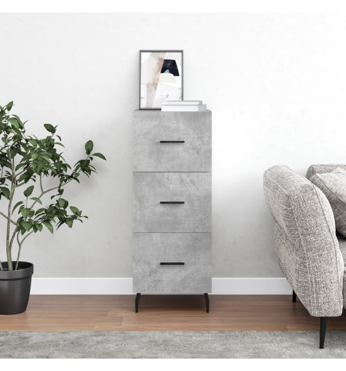 Buffet Gris béton 34,5x34x90 cm Bois d'ingénierie | Mobilier & Déco