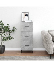 Buffet Gris béton 34,5x34x90 cm Bois d'ingénierie | Mobilier & Déco