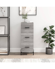 Buffet Sonoma gris 34,5x34x90 cm Bois d'ingénierie | Mobilier & Déco
