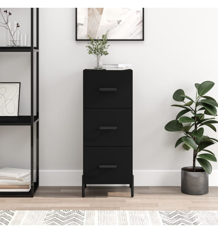 Buffet Noir 34,5x34x90 cm Bois d'ingénierie | Mobilier & Déco