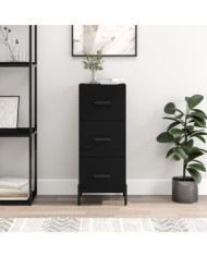 Buffet Noir 34,5x34x90 cm Bois d'ingénierie | Mobilier & Déco