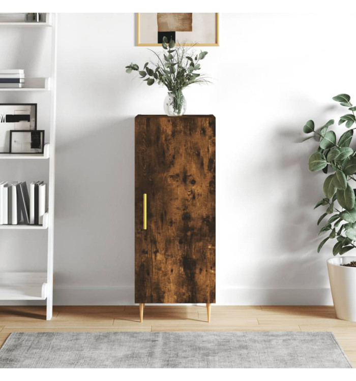 Buffet Chêne fumé 34,5x34x90 cm Bois d'ingénierie | Mobilier & Déco