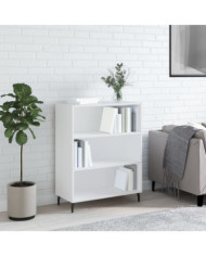 Armoire à étagères blanc 69,5x32,5x90 cm bois d'ingénierie | Mobilier & Déco