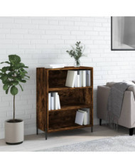 Armoire à étagères chêne fumé 69,5x32,5x90 cm bois d'ingénierie | Mobilier & Déco