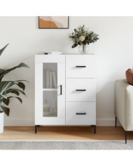 Buffet blanc 69,5x34x90 cm bois d'ingénierie | Mobilier & Déco