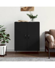 Buffet noir 69,5x34x90 cm bois d'ingénierie | Mobilier & Déco