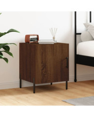 Table de chevet chêne marron 40x40x50 cm bois d’ingénierie | Mobilier & Déco