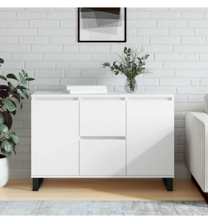 Buffet blanc 104x35x70 cm bois d'ingénierie | Mobilier & Déco