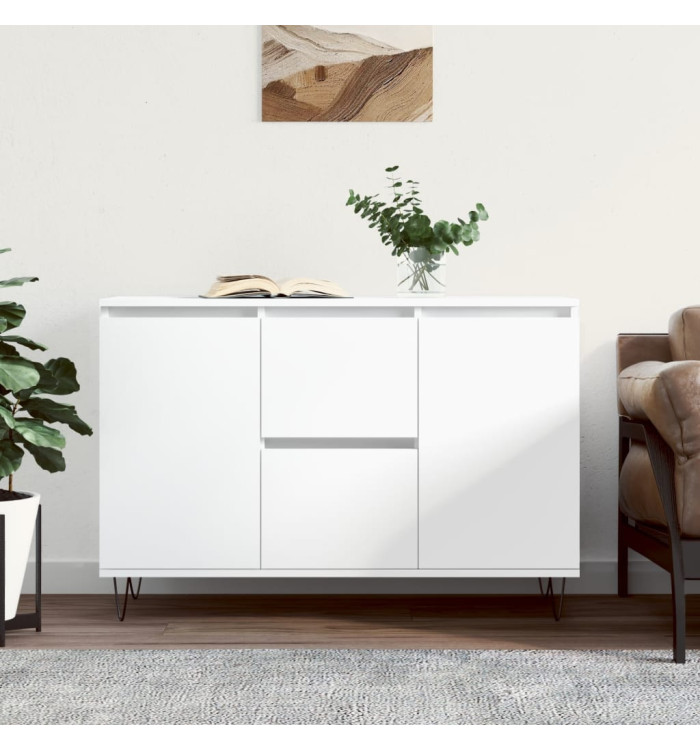 Buffet blanc 104x35x70 cm bois d'ingénierie | Mobilier & Déco