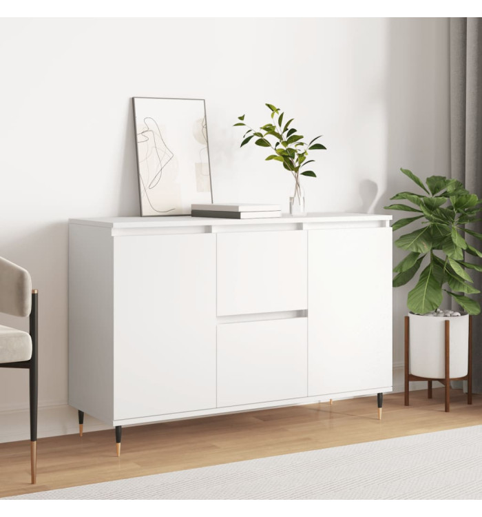 Buffet blanc 104x35x70 cm bois d'ingénierie | Mobilier & Déco