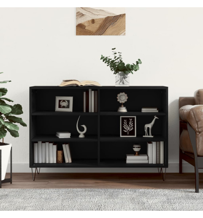 Buffet noir 103,5x35x70 cm bois d'ingénierie | Mobilier & Déco