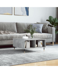 Table basse gris béton 60x60x30 cm bois d'ingénierie | Mobilier & Déco